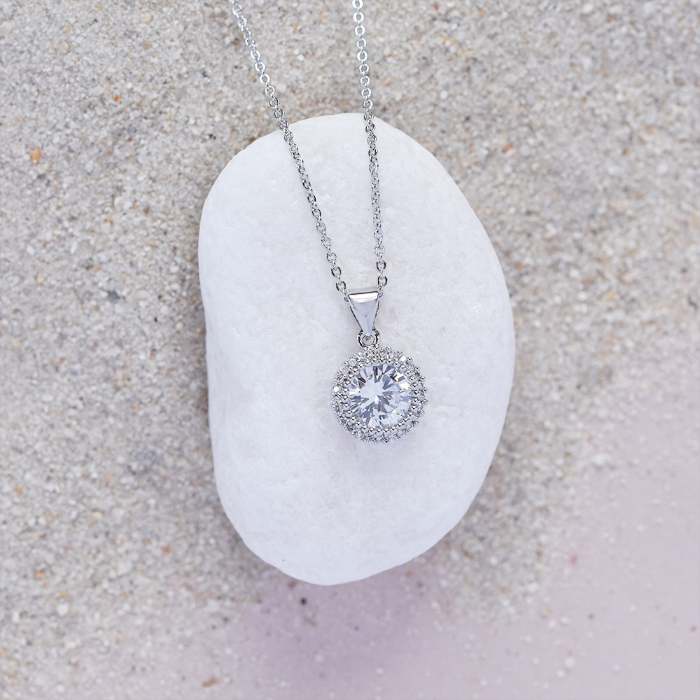 BRIDE TO BE SILVER PENDANT NECKLACE