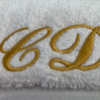 pocket initials Front pocket embroidered initials