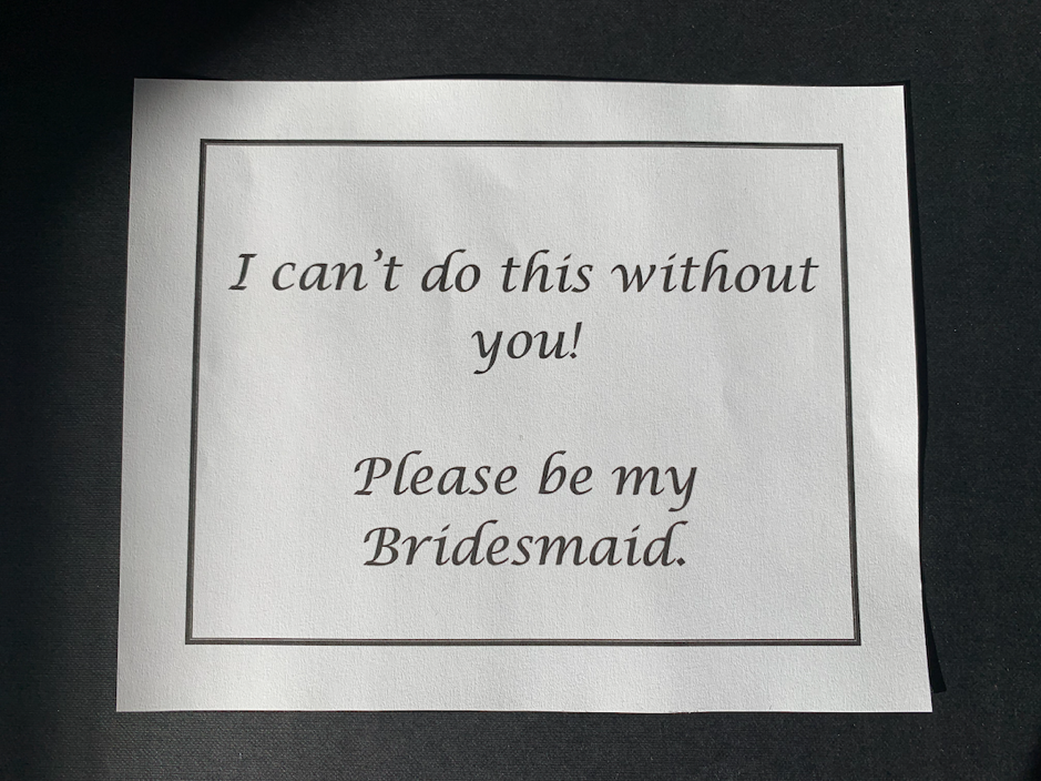Personal invitation Bridesmaid Proposal Gift box set