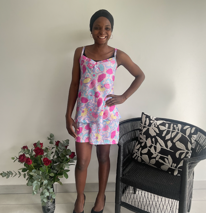 FLORAL SLEEVELESS STRAP PYJAMA SET