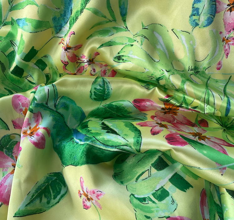 ISLAND. PRINT P.J. Island print satin bridesmaid pyjama set