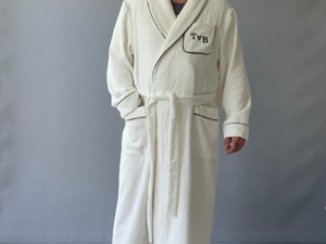 Men's toweling robe front